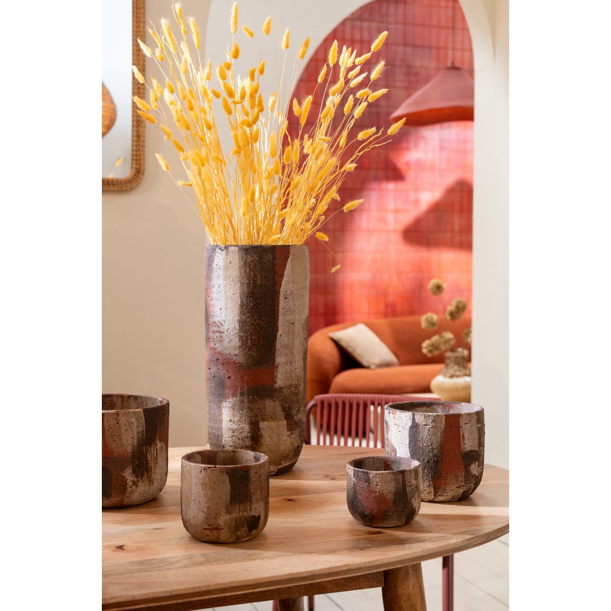 Bodenvase Terra Forma Keramik Vase in rustikalem erdton design