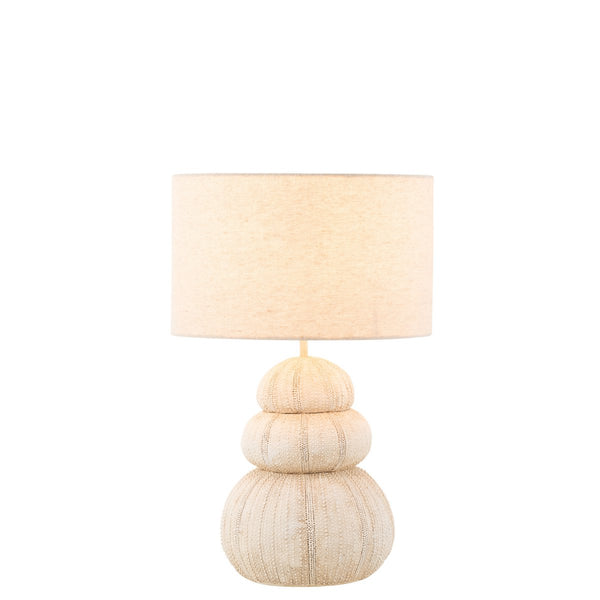 Tischlampe Seeigel Beige E27 Polyresin 60W Design