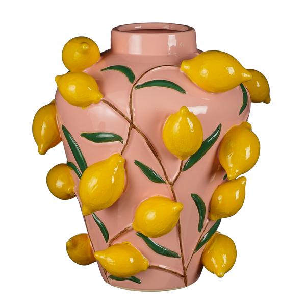 Melika Vase – H38 x Ø35 cm – Keramik – Hellrosa
