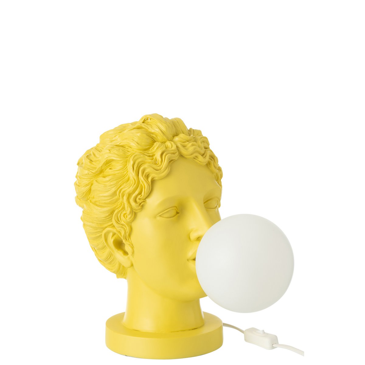 Tischlampe Lady mit Kaugummi – Stilvolle Büstenlampe in Gelb