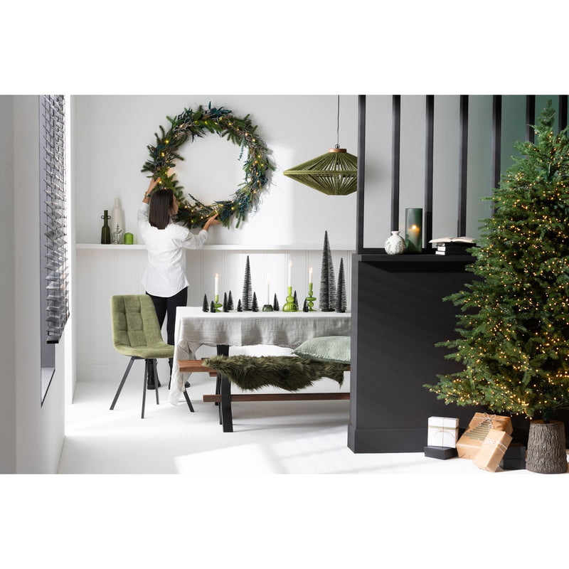 Kunstkerstboom 210 cm met 3000 LED-lampjes - groen, kunststof