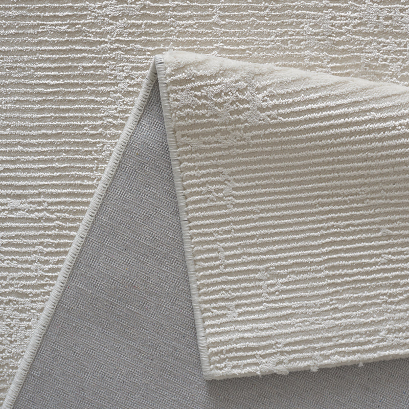 Sehrazat Eliza Premium 7100 Teppich in Creme , Hochwertiger Kurzflor mit Glanzeffekt