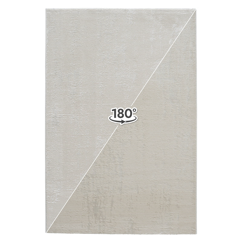 Sehrazat Eliza Premium 7100 Teppich in Creme , Hochwertiger Kurzflor mit Glanzeffekt