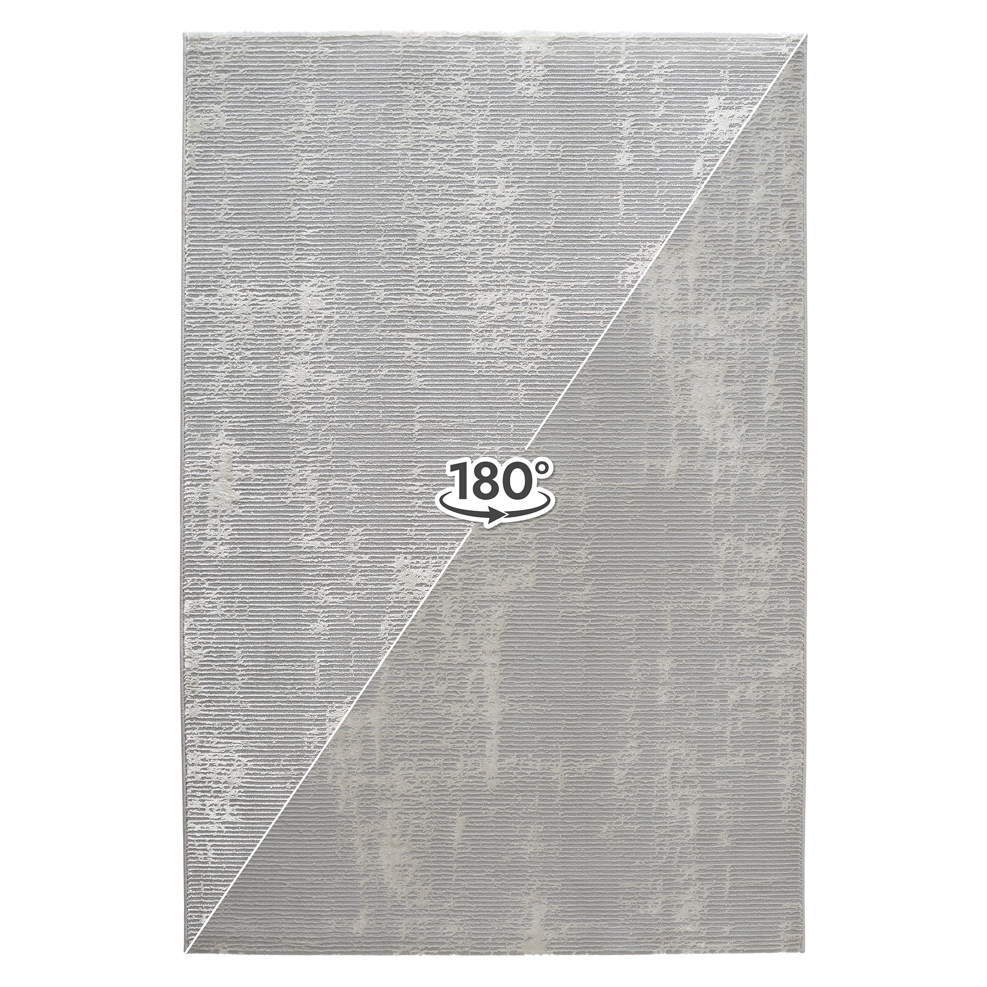 Sehrazat Eliza Premium 7110 Teppich in Creme Grau , Hochwertiger Kurzflor mit Glanzeffekt