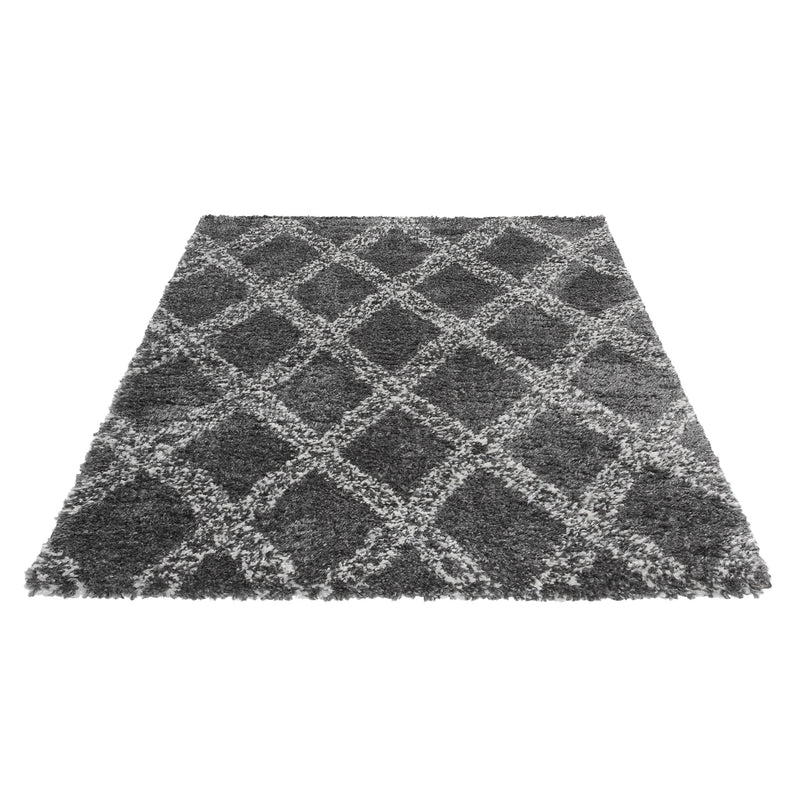 Sehrazat MODERN ETHNO COLLECTION – Deluxe Shaggy Rug Ethno 8699 cream anthracite
