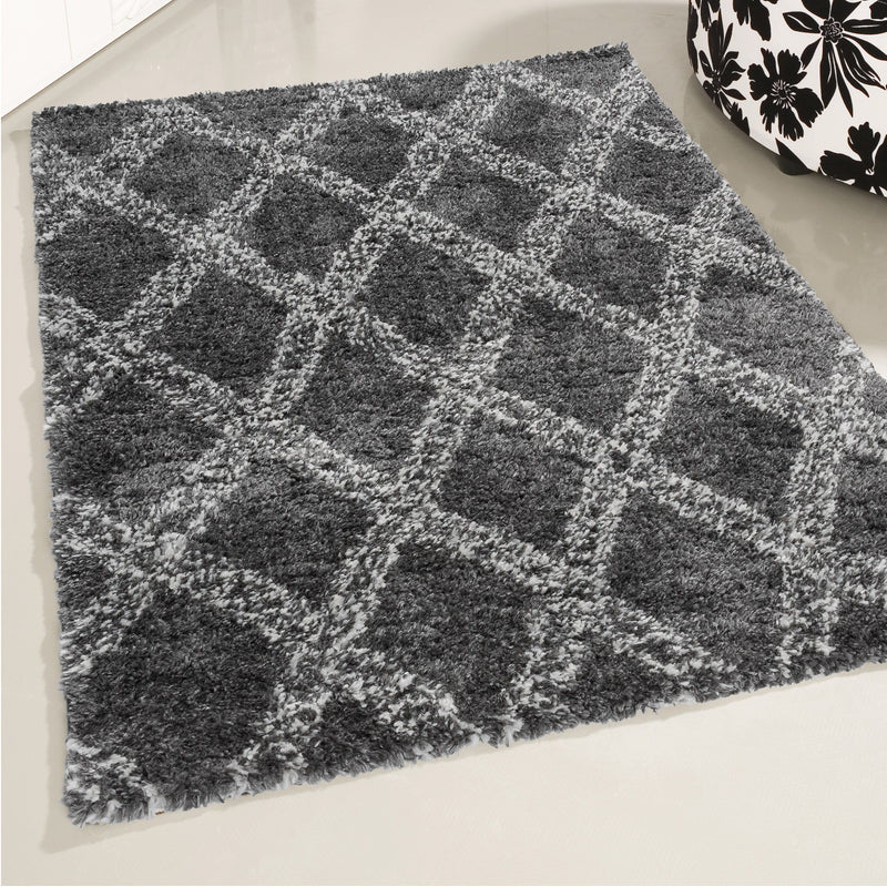 Sehrazat MODERN ETHNO COLLECTION – Deluxe Shaggy Rug Ethno 8699 cream anthracite