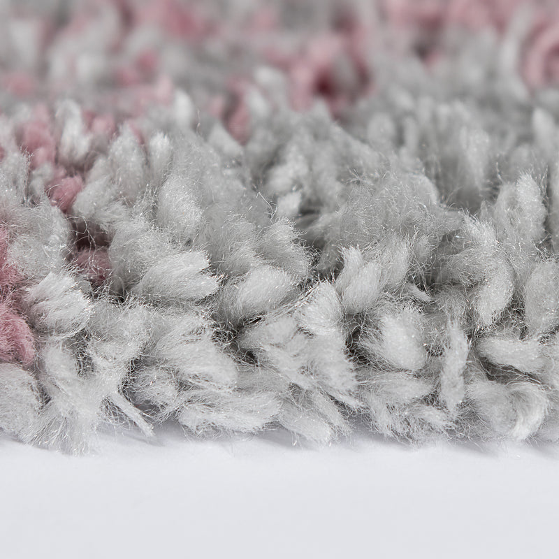 Sehrazat MODERN ETHNO COLLECTION – Deluxe Shaggy Rug Ethno 8699 pink gray
