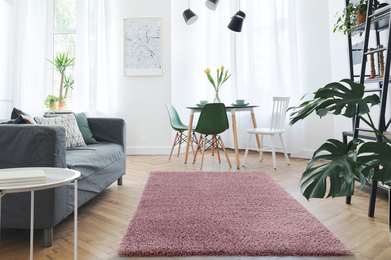 Sehrazat MODERN ETHNO COLLECTION – Deluxe Shaggy Teppich Ethno 1800 pink rosa