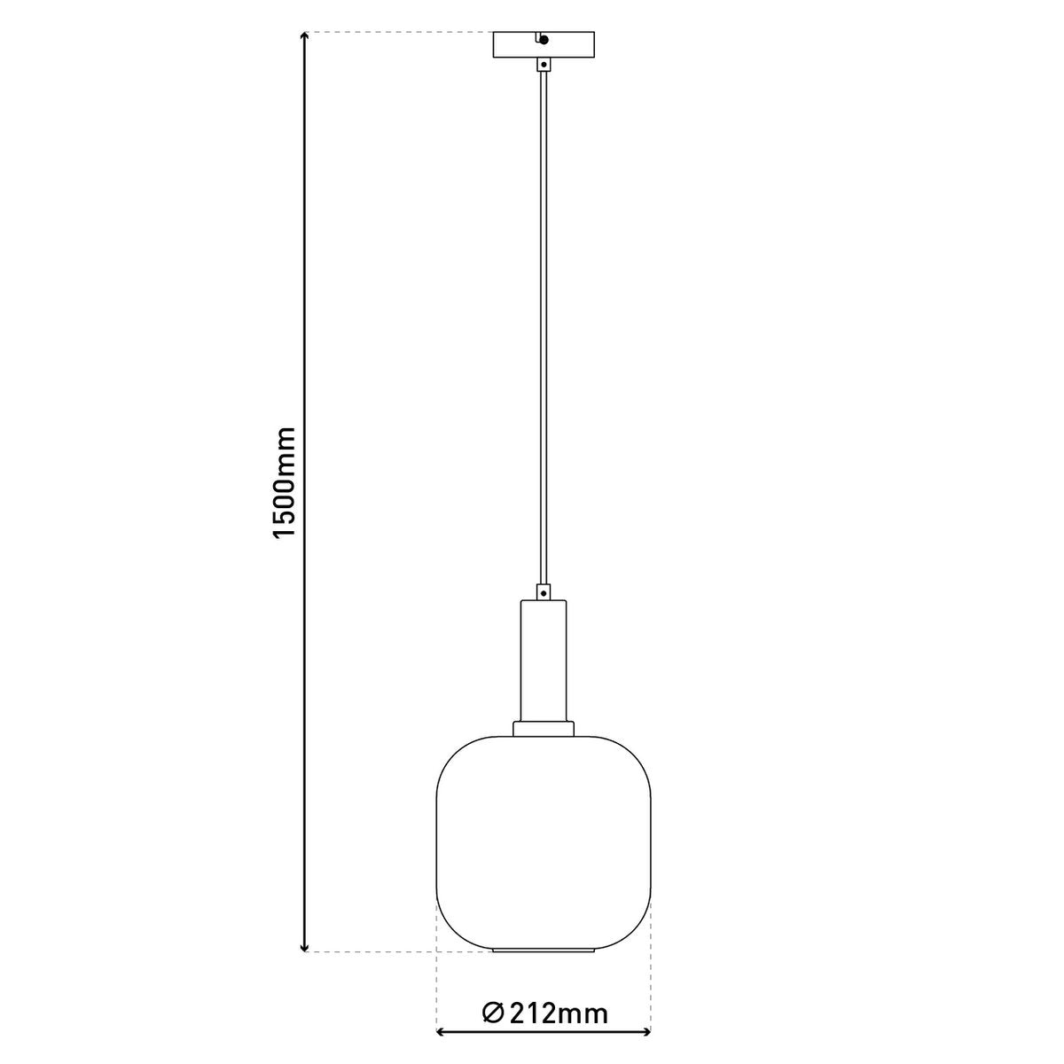 1er Pendelleuchte "FUMO", Pendellampe aus Metall