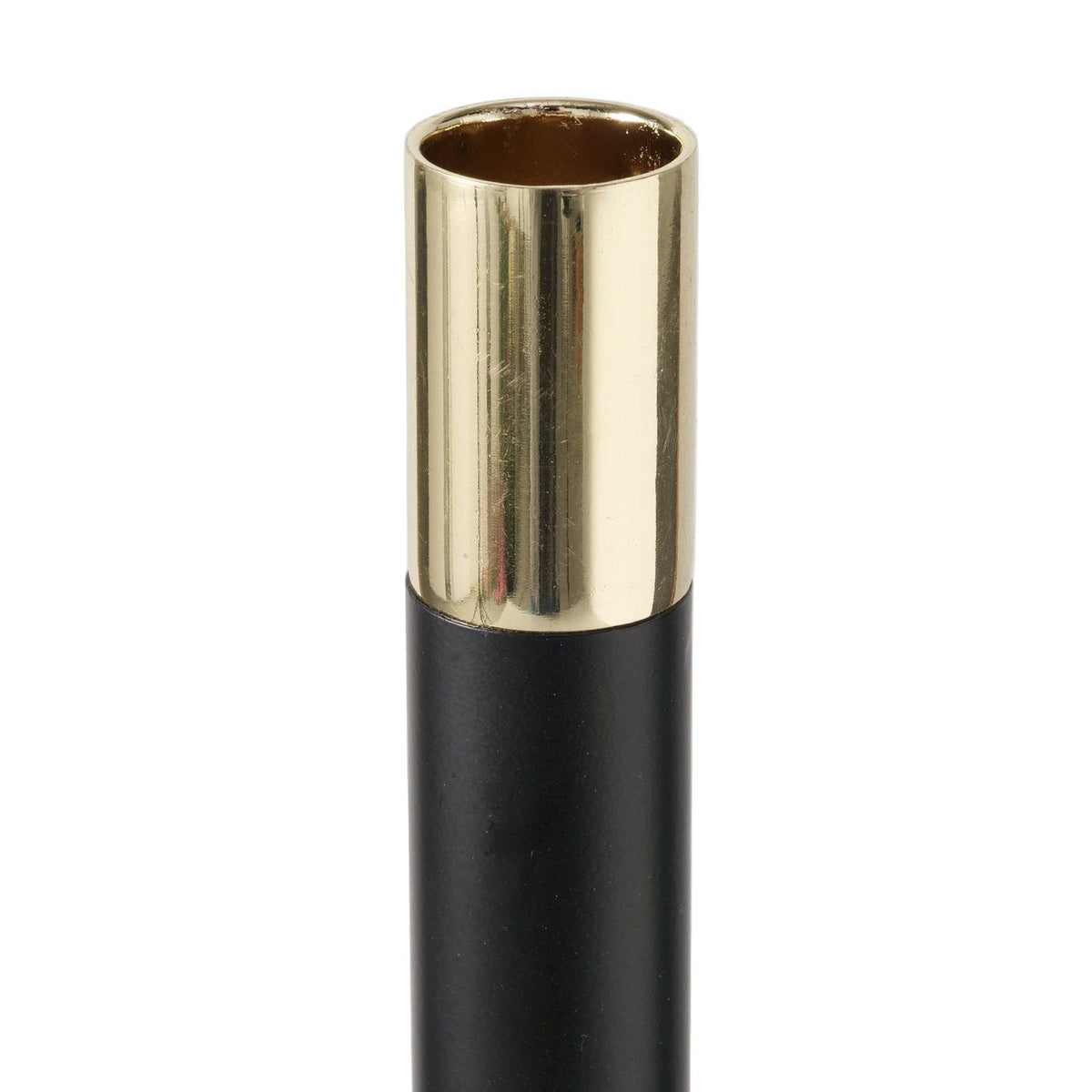 Kerzenhalter Bodenkerzenleuchter Mats Eisen Schwarz Gold Modern 76,5 cm Höhe