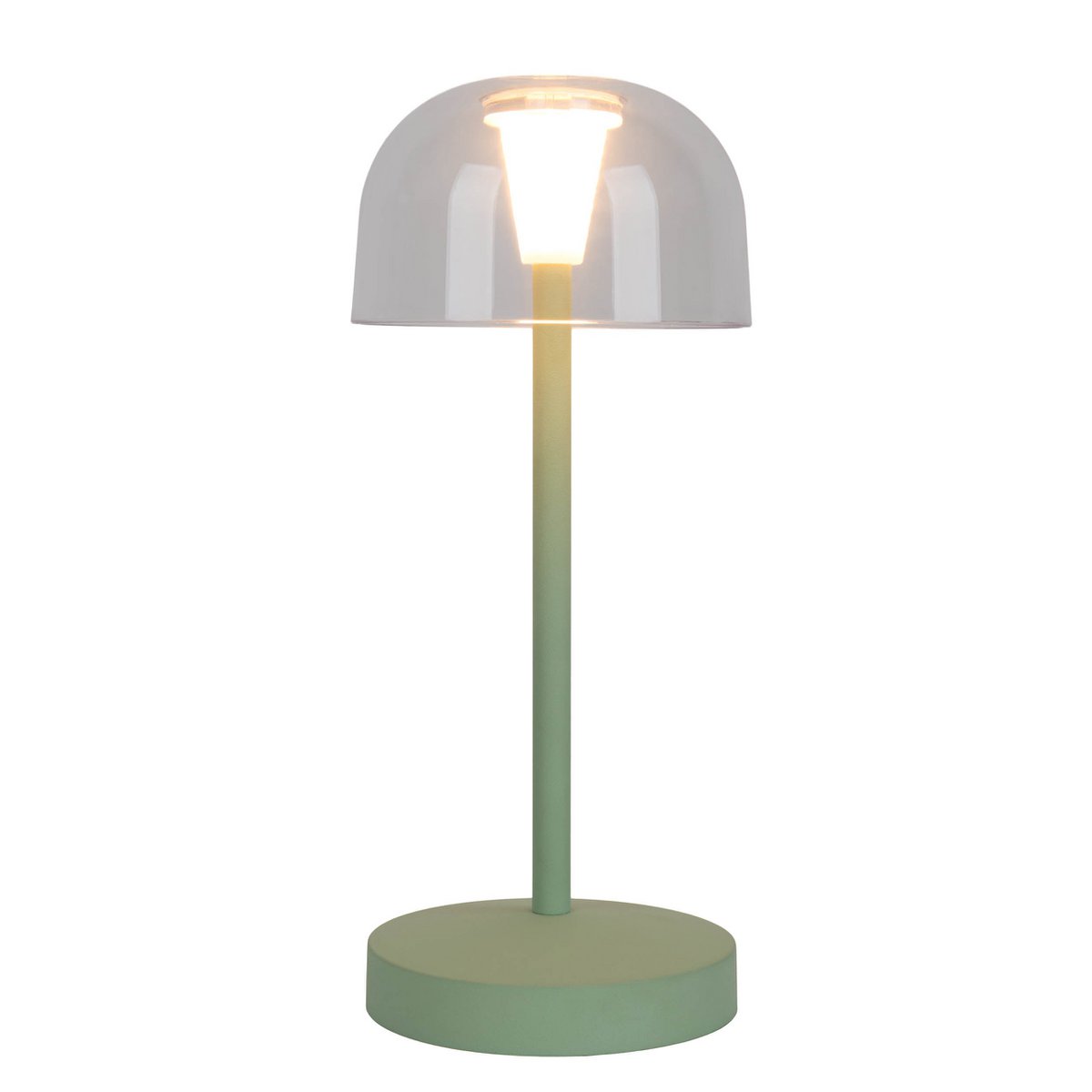 2-er Set LED-Akku-Tischleuchte "GOMBA" für Außen und Innen, aus Metall und Kunststoff in Mint , 18,5 cm hoch
