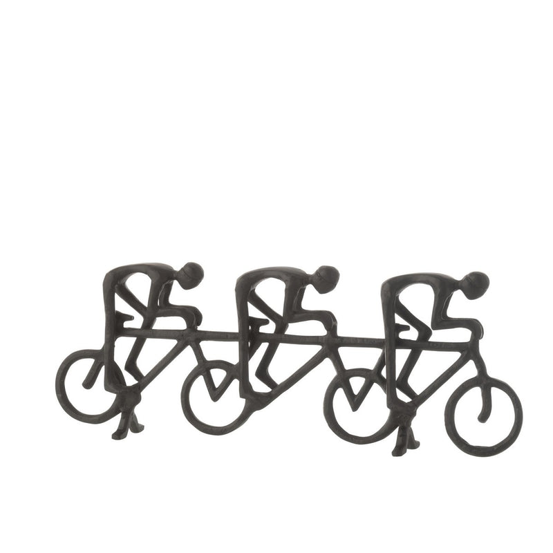 Figure "Cyclist" – Aluminium sculpture in black