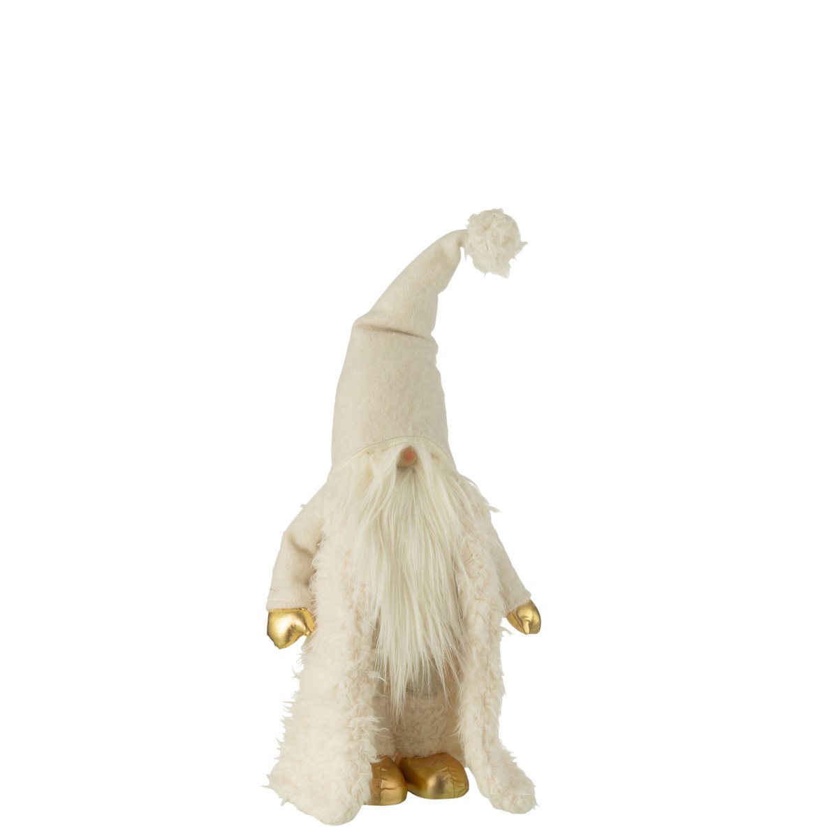 J-Line Gnome Langer Mantel Textil Creme/Gold Small