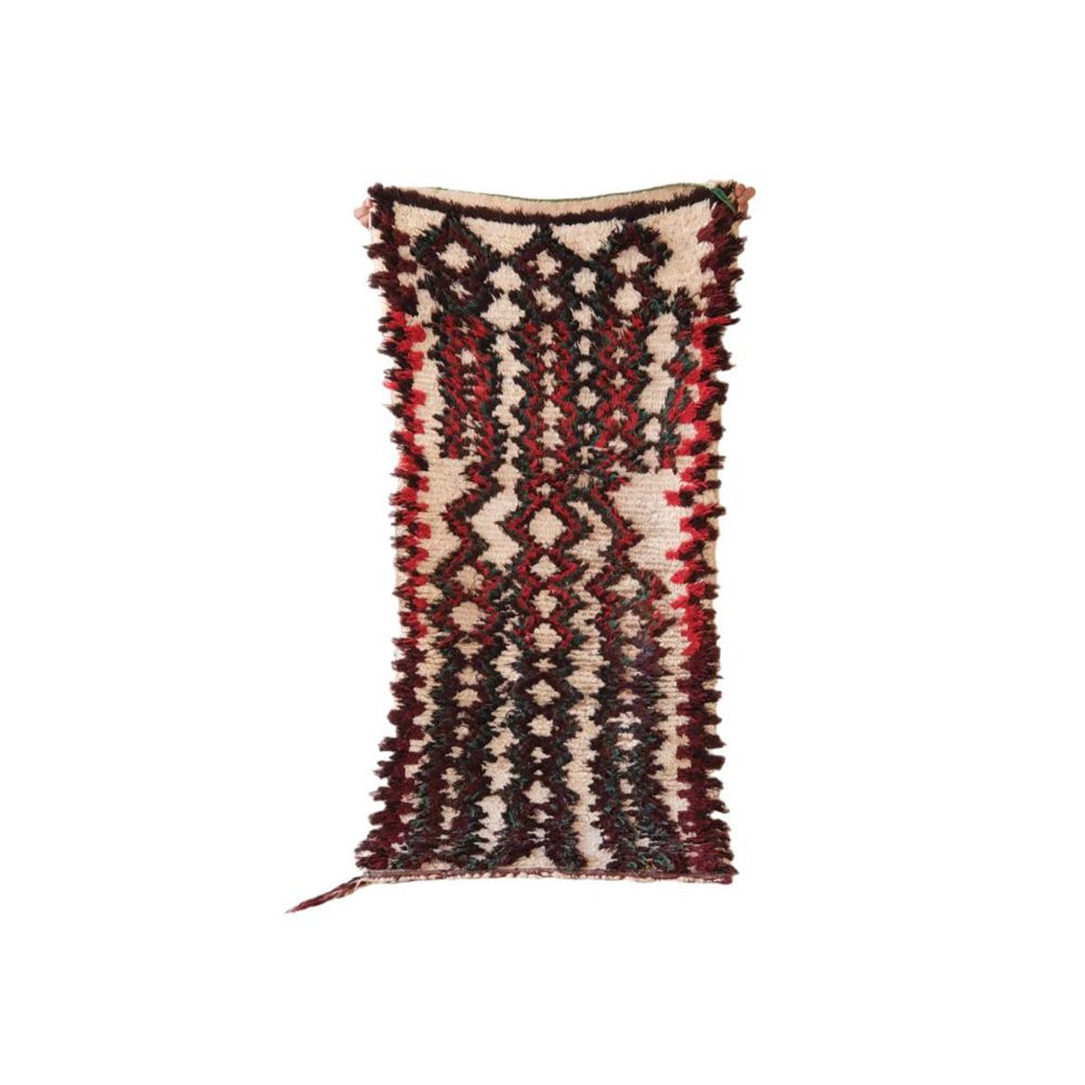 Moroccan Berber carpet made of pure wool, 74 x 164 cm
