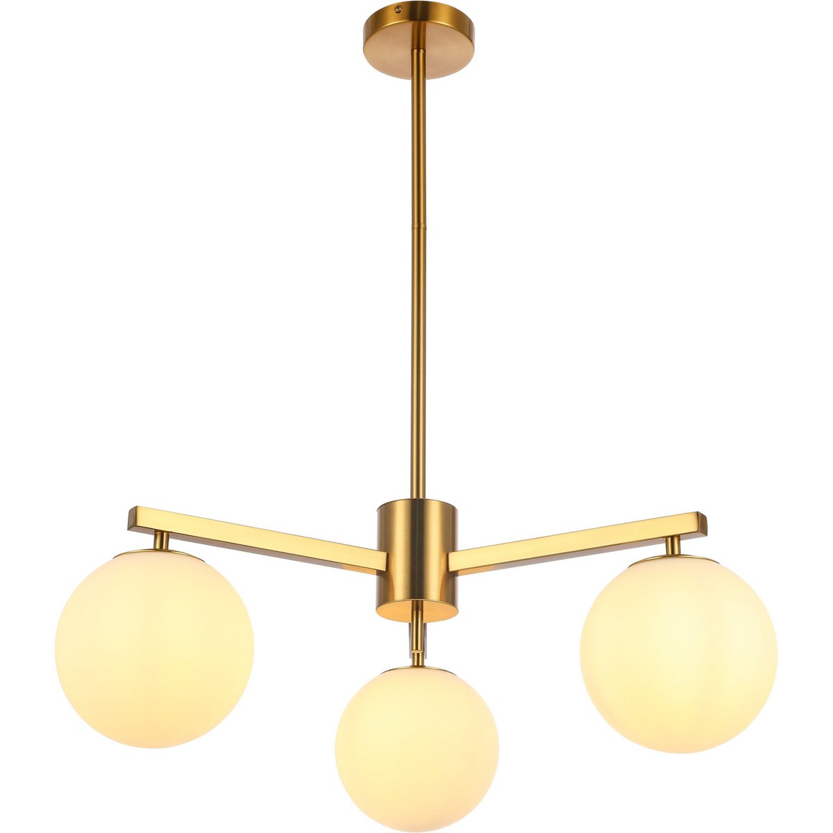 Stella white 3-bulb hanging lamp