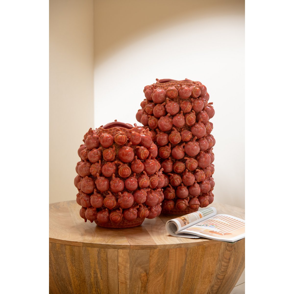 J-Line Vase Botanica Clay Kupferrosa groß