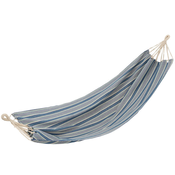 Hangmat Strepen Katoen/Polyester Blauw/Wit