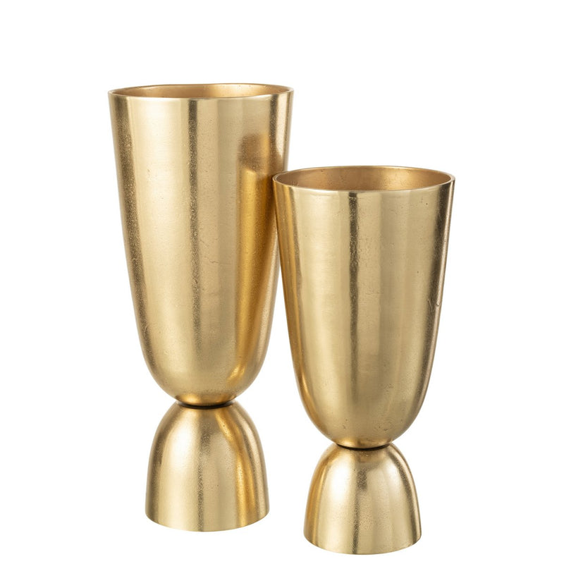 Golden Metal Vase Thor – Modern Decorative Vase 49 cm