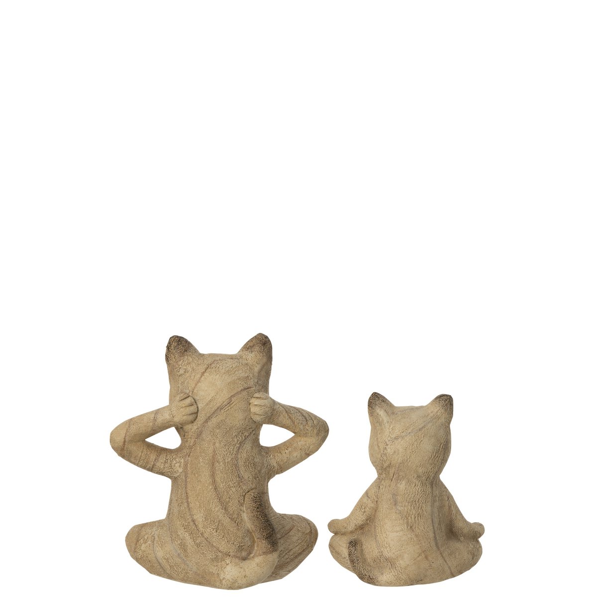 J-Line Set Van 2 Kat Yoga Holz Imitation Gips Naturel