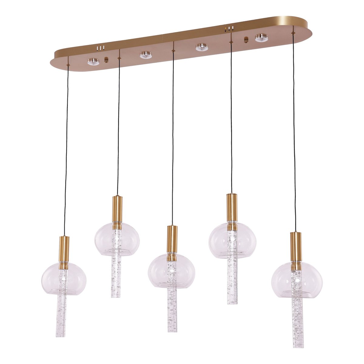 Hanging light Tubey copper gold | 5 - 100x20 cm