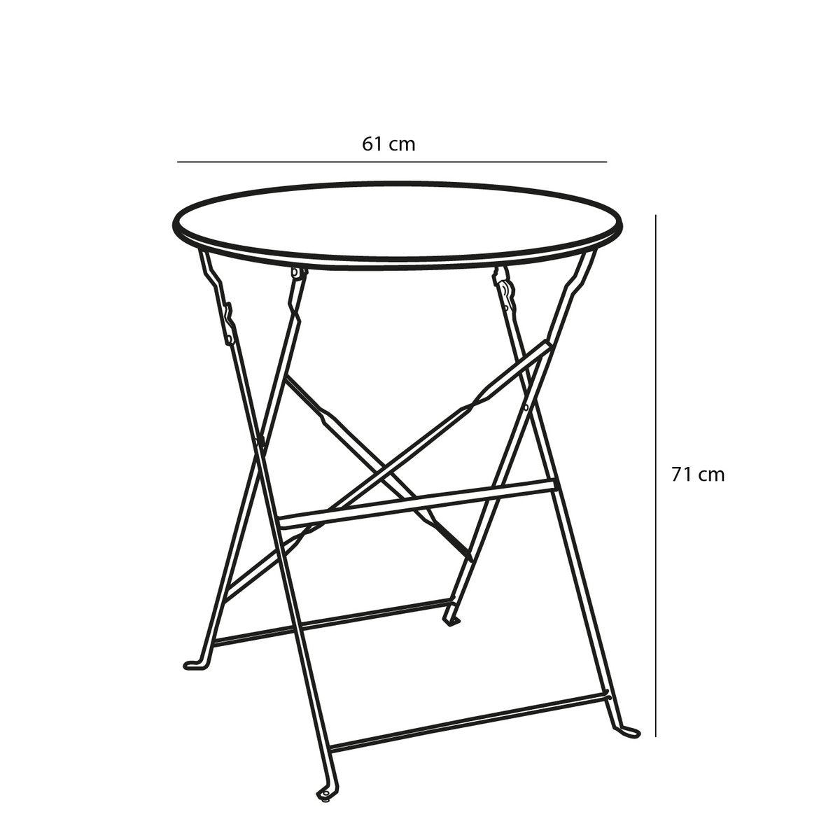 Laurence Bistro-Set – 3-teilig – Metall – Hellblau