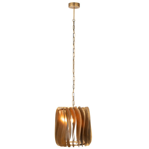 Plafondlamp Tina van metaal in zwart en goud - 148,5 cm