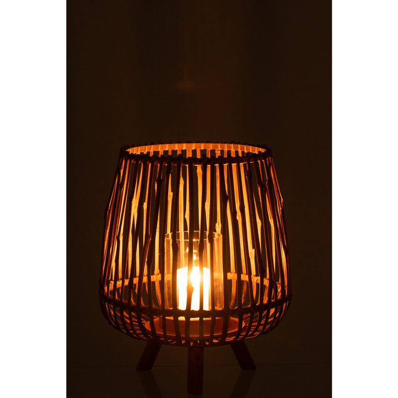 Lantern Bamboo on 3 Feet Natural 39 cm