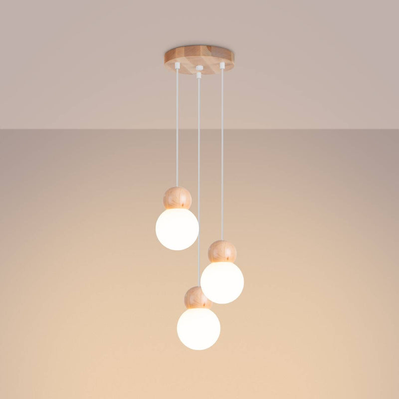 Hanglampen Pekka wit - glas - 31 x 124 x 31 cm