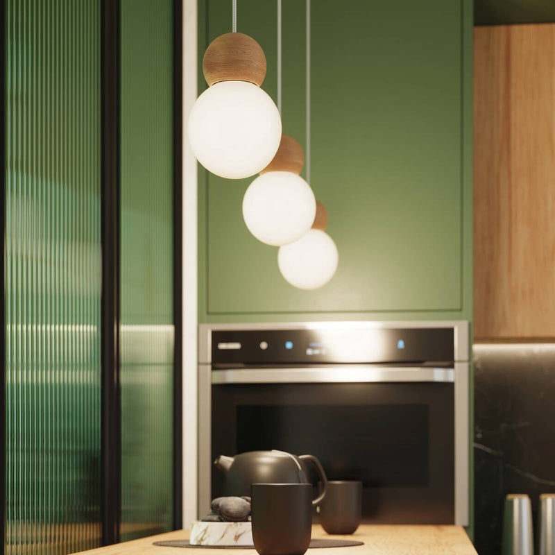 Hanglampen Pekka wit - glas - 31 x 124 x 31 cm