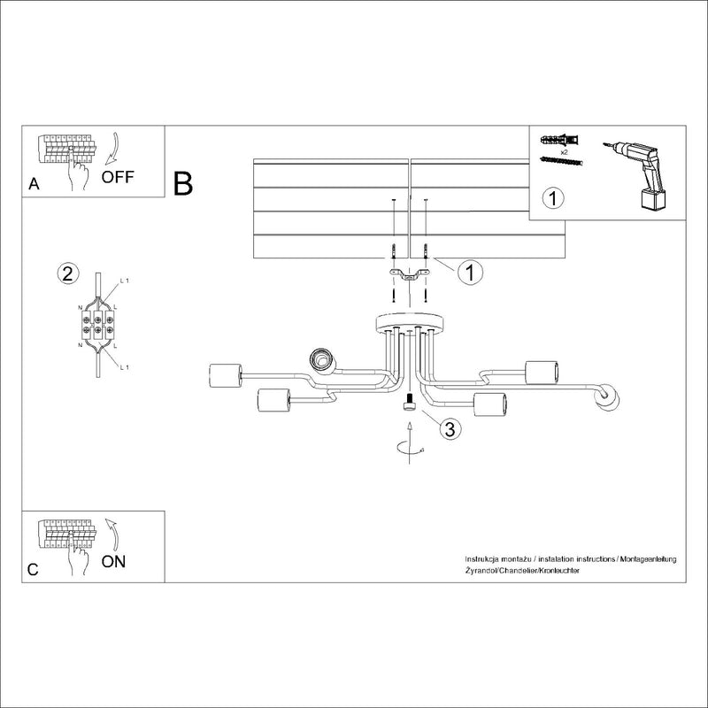 Chandelier TIMBO 6 white