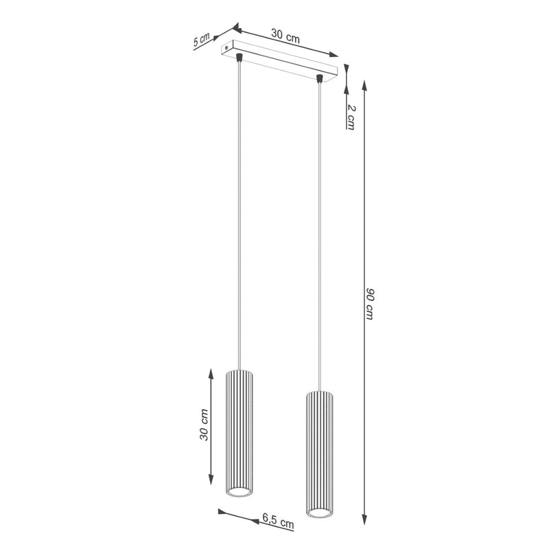Pendant light KARBON 2 beige