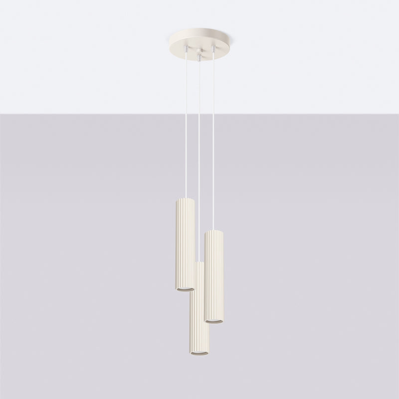 Pendant light KARBON 3P beige