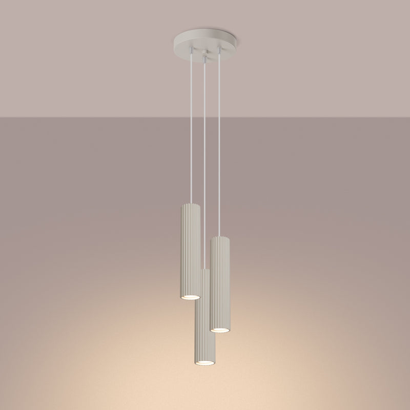 Pendant light KARBON 3P beige