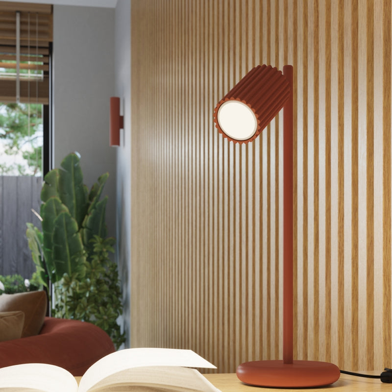 Pendant light KARBON 3P red ochre