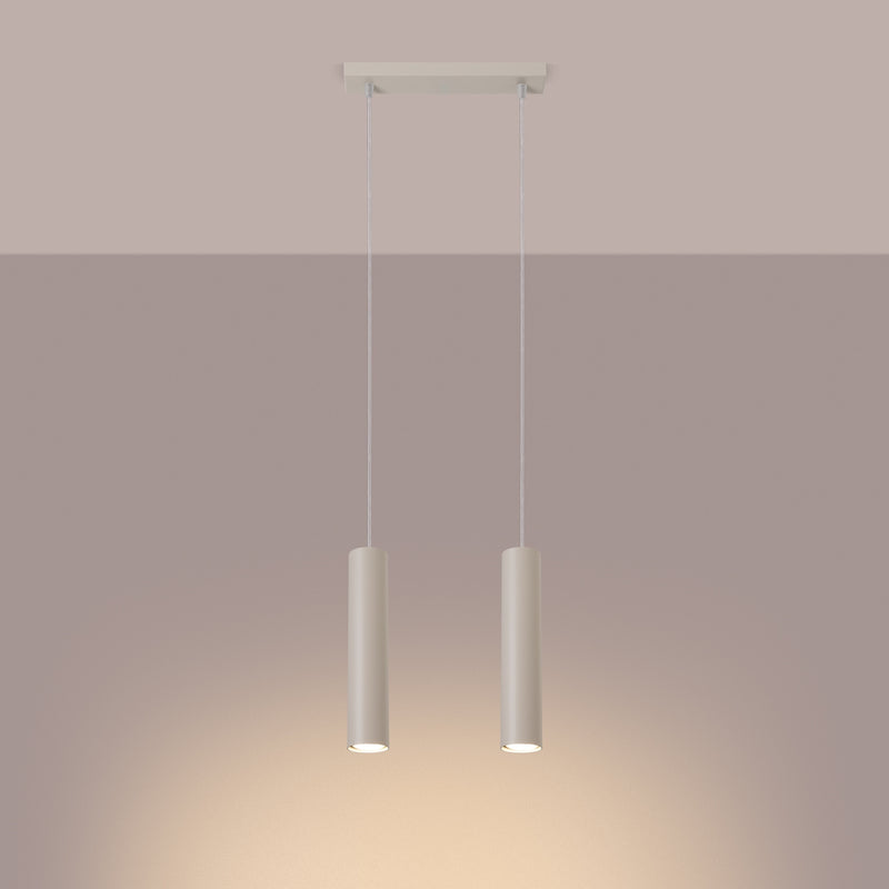 Pendant light LAGOS 2 Beige – Stylish hanging lamp with two light sources