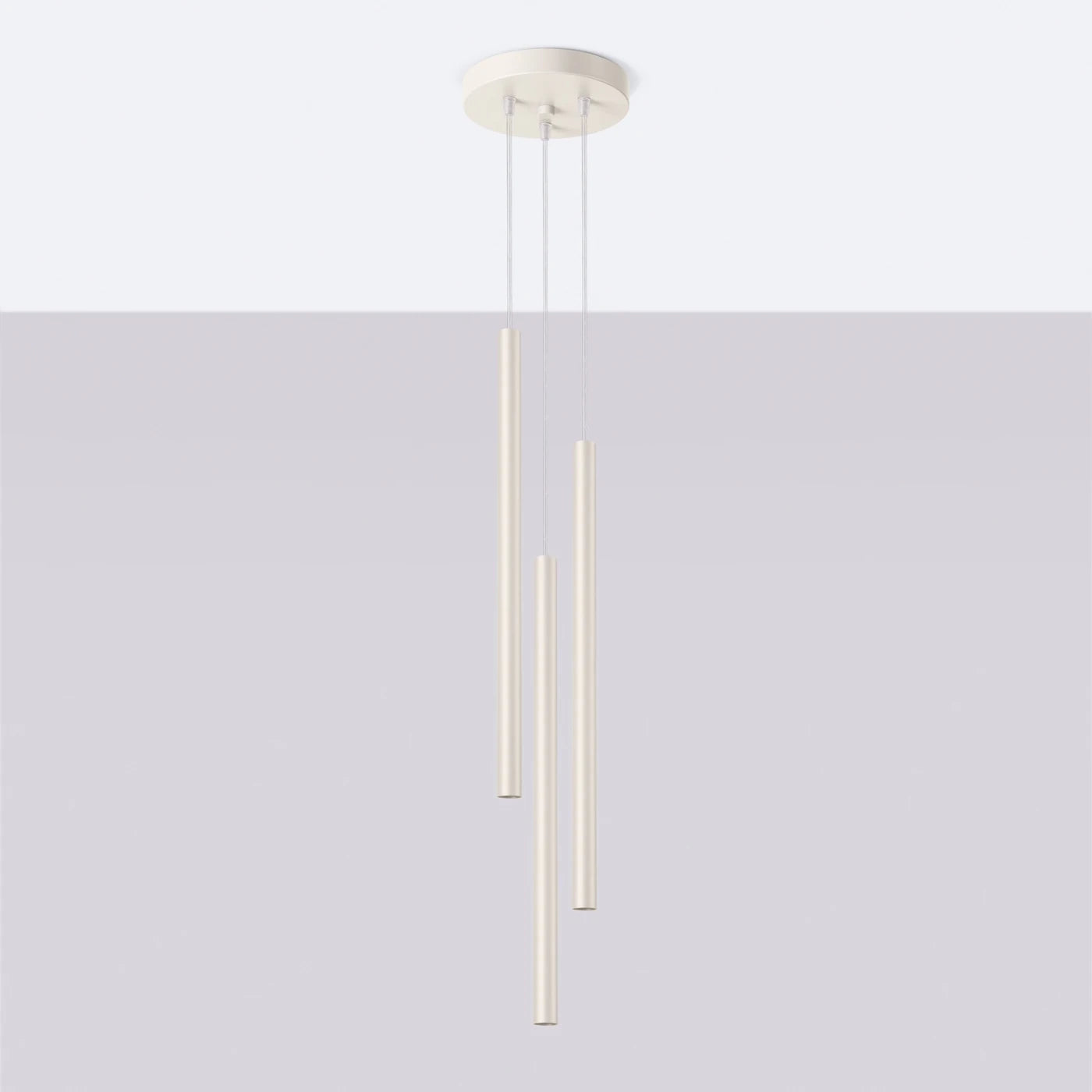 Pendelleuchte Pastello 3 Beige Stahl G9 Modern Minimal Designlampe