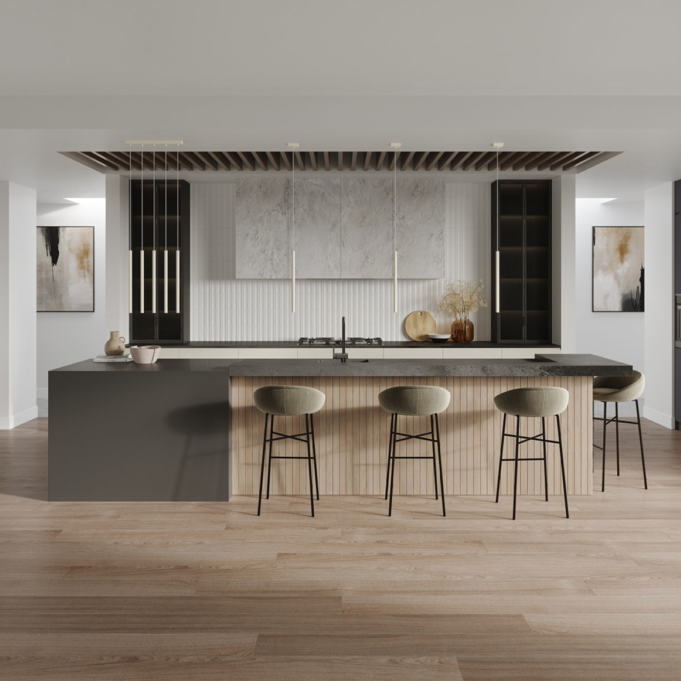 Pendant light PASTELO 5P beige