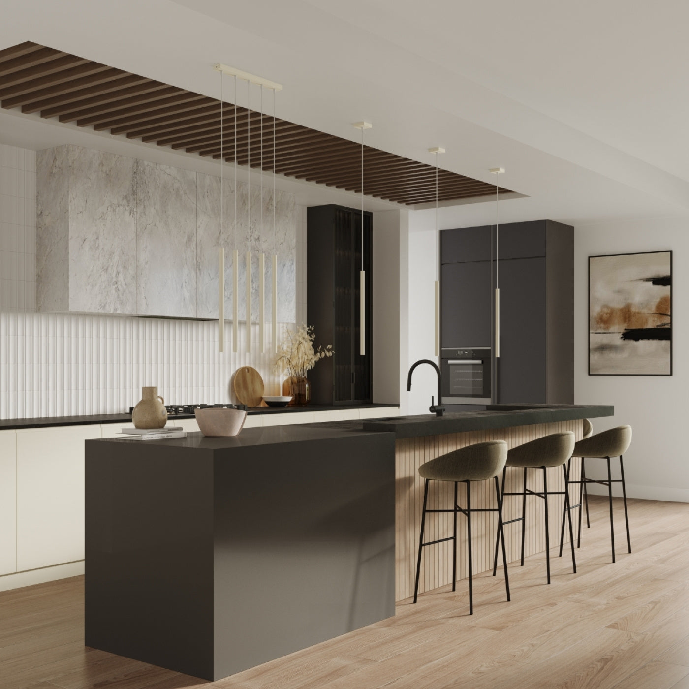 Pendant light PASTELO 5P beige