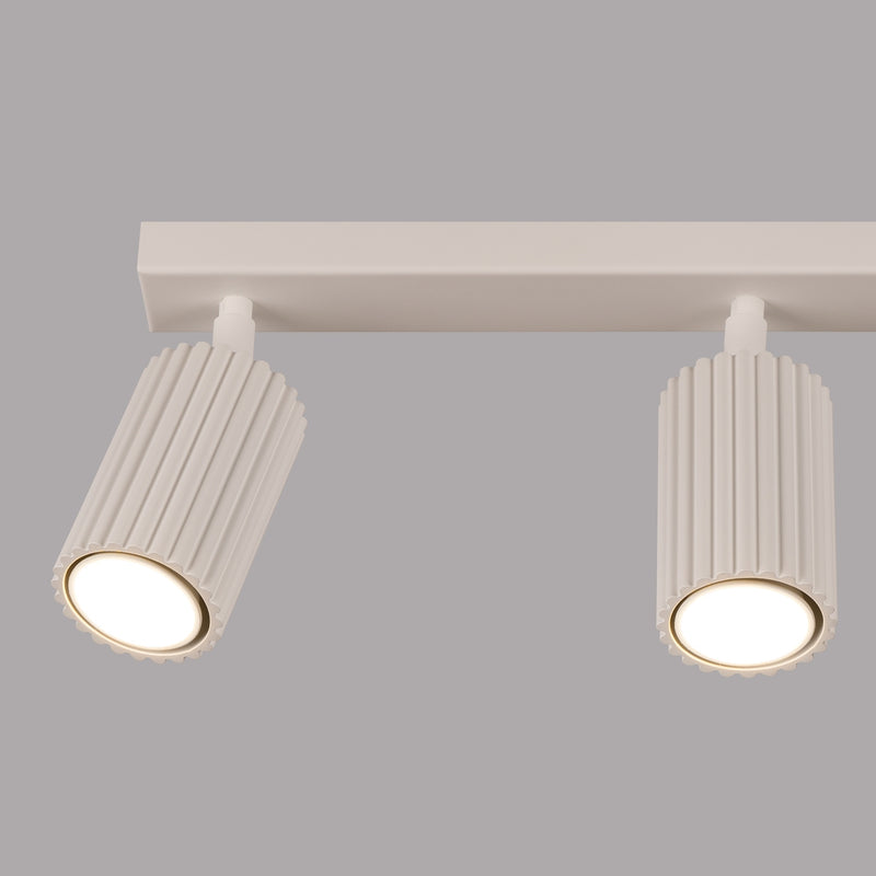 Deckenleuchte Karbon 3L Beige Aluminium Modern Plafond