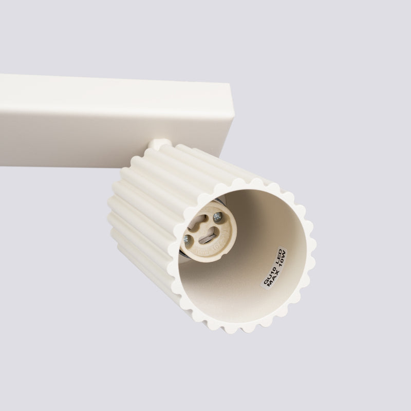 Deckenleuchte Karbon 6L Beige Aluminium Linear Design Plafond