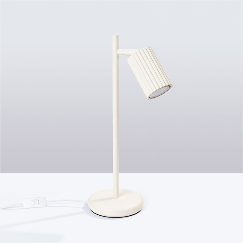Tischlampe Karbon Beige Aluminium Minimalistisch Modern