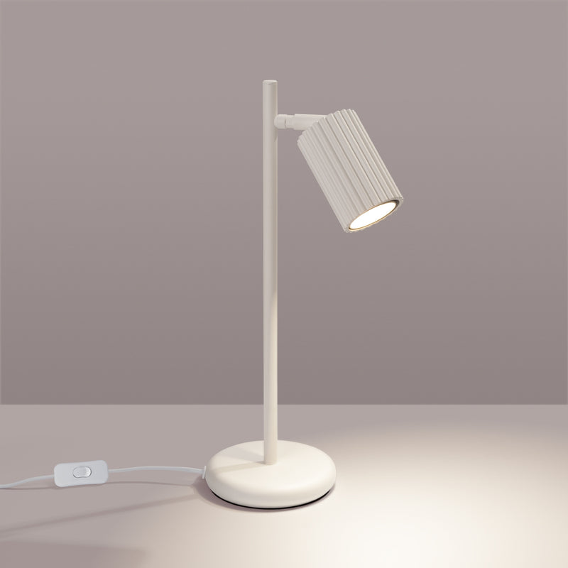 Tischlampe Karbon Beige Aluminium Minimalistisch Modern