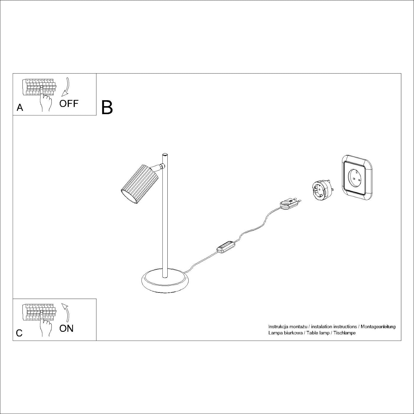 Tischlampe Karbon Ockerrot Aluminium Modern Minimal