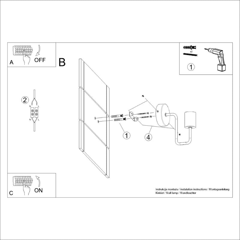 Wall lamp TIMBO white