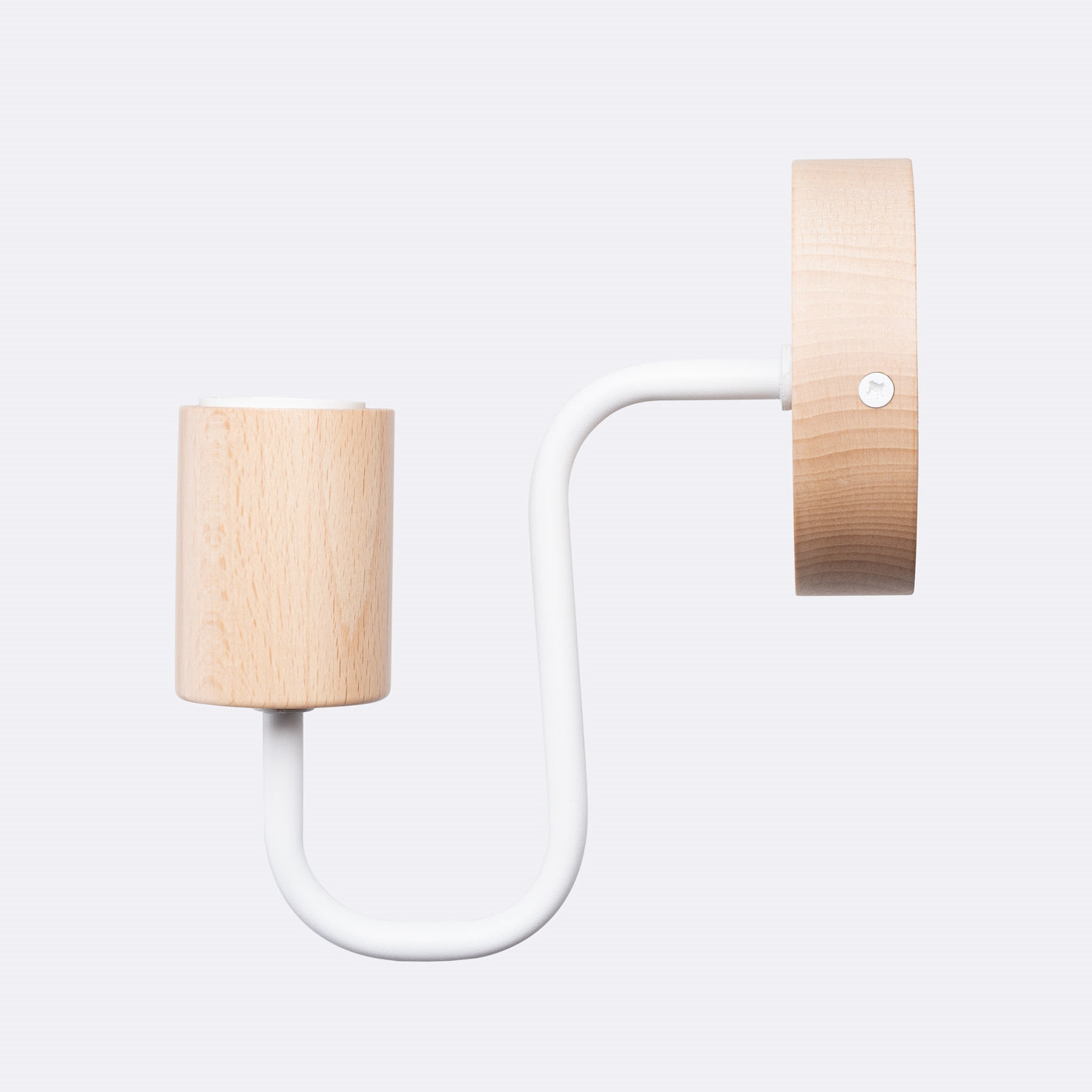 Wall lamp Timbo white natural wood Scandi design