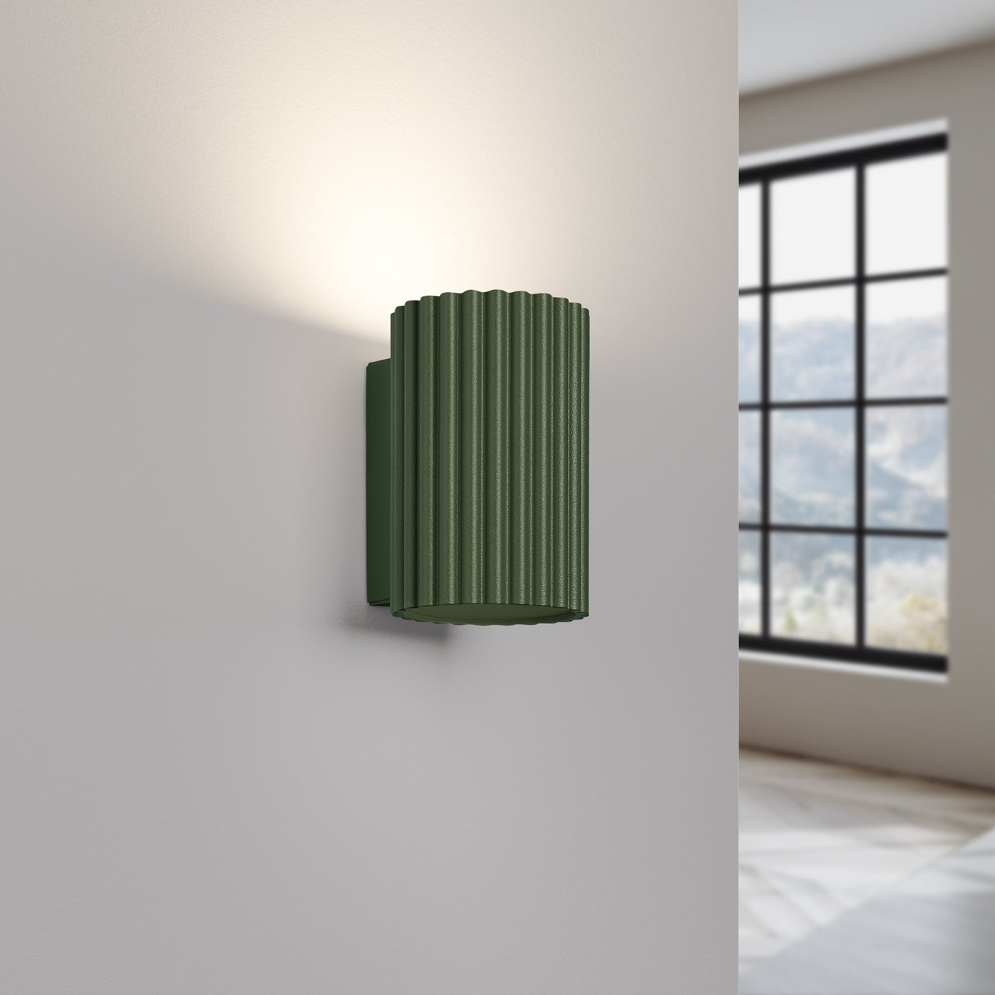 Karbon 10 Wandleuchte Olivgrün Aluminium Minimalistisch GU10