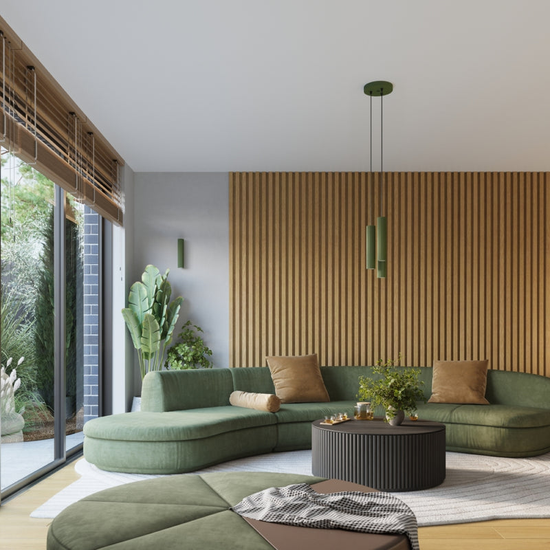 Wall light KARBON 20 olive green