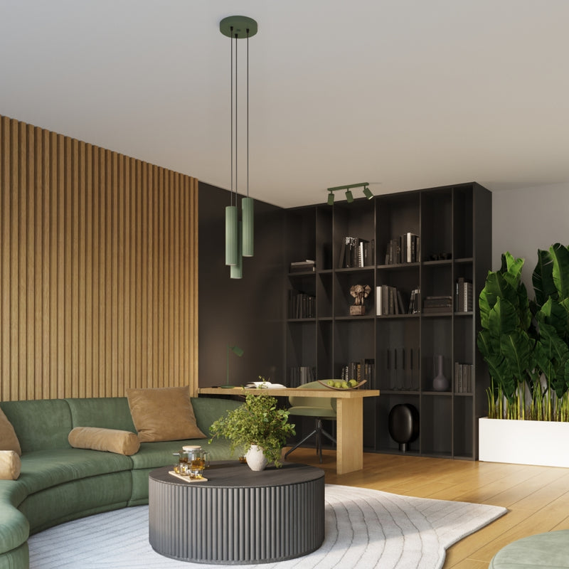 Wall light KARBON 20 olive green