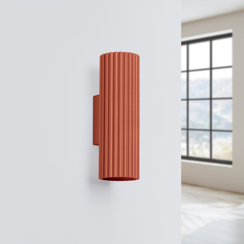 Wall light KARBON 20 red ochre