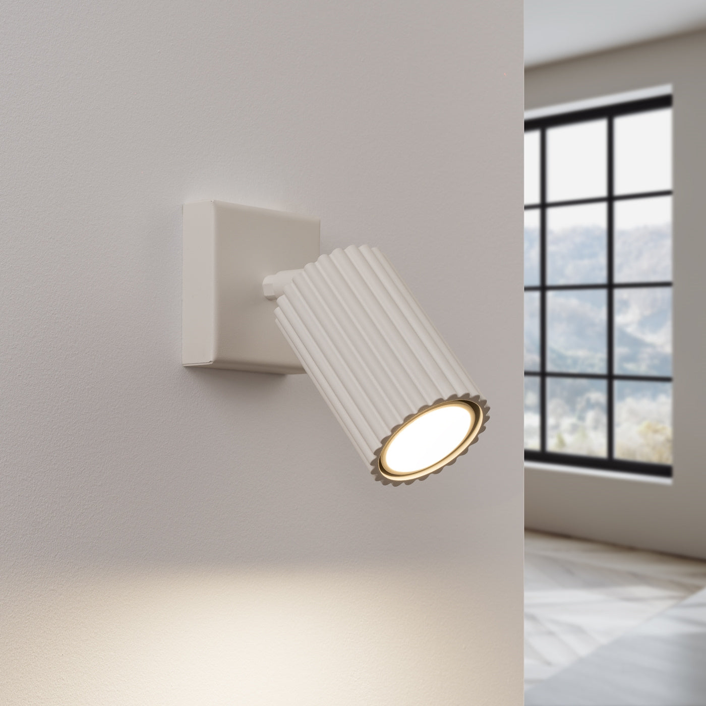 Wall light Carbon Beige Aluminium Compact Modern